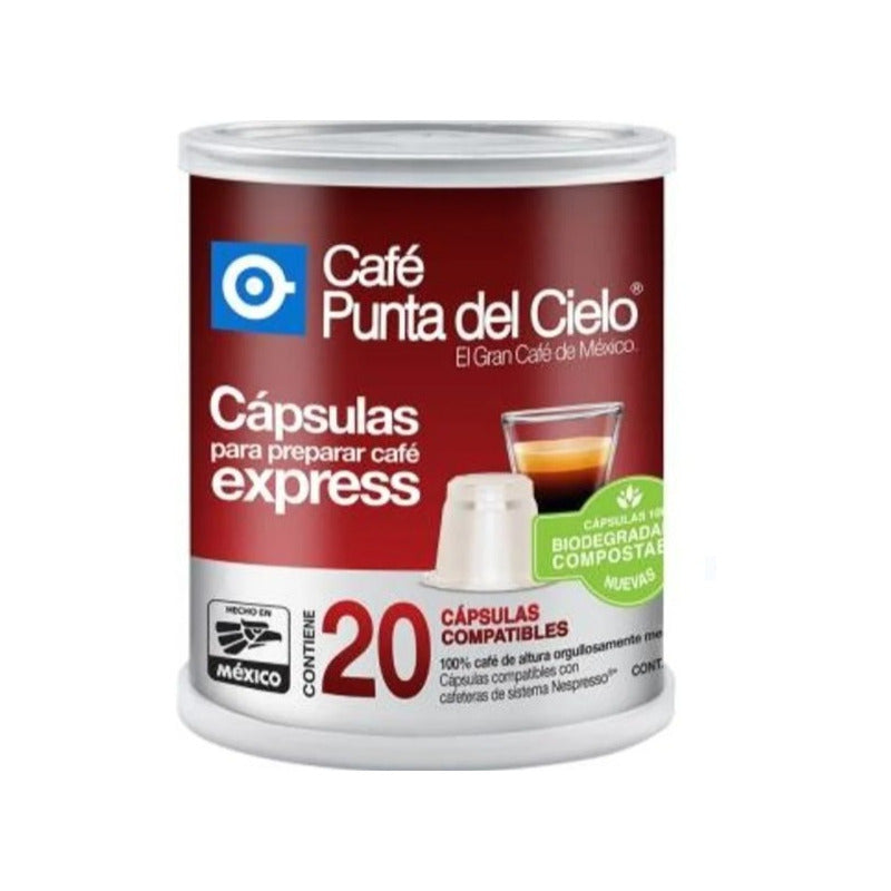 Cápsulas De Café Punta Del Cielo Express( 2 Cajas )40 Pzs