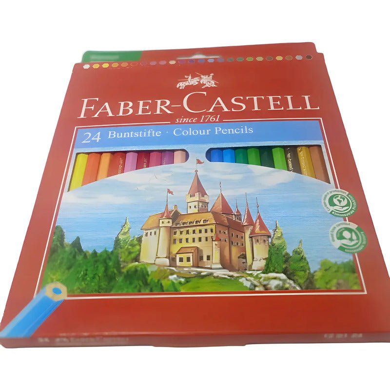 Lápices De Colores Faber-castell Hexagonal De 24 Piezas Varios