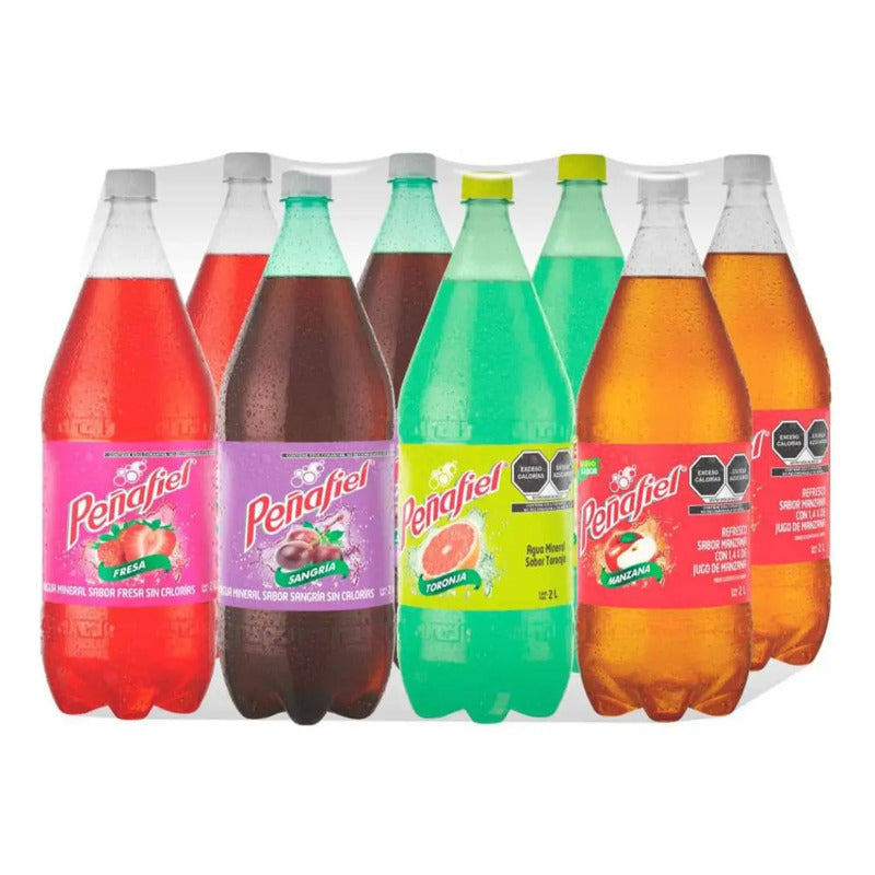 Refrescos Peñafiel C/agua De Manantial 8 Pzas De 2 L
