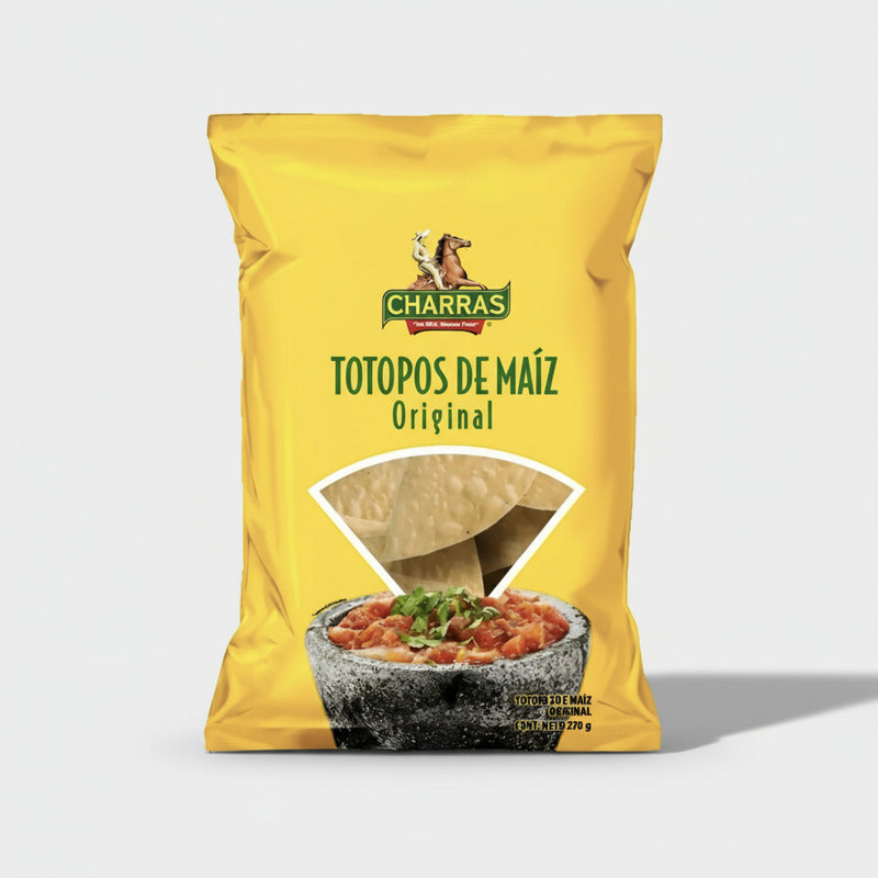 Totopos De Maiz Sabor Original Charras 2 Piezas De 270gr