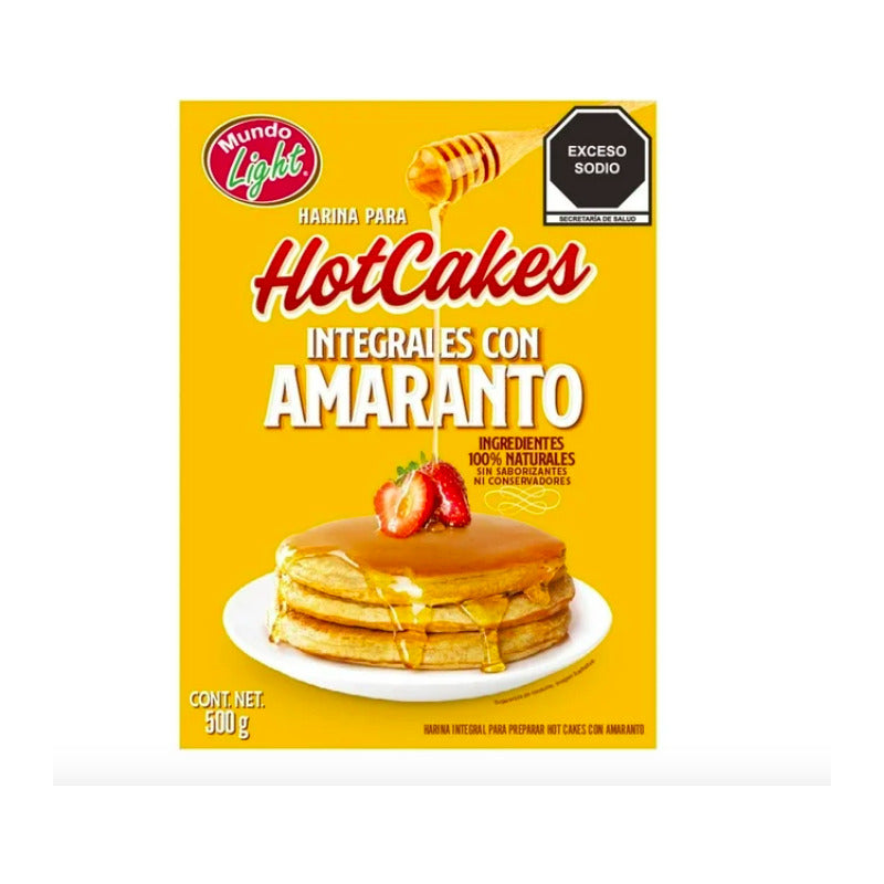 Harina Para Hotcakes Mundo Light Con Amaranto 6 Pzas De 500g