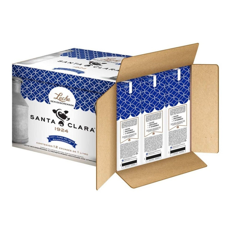 Leche Santa Clara Semidescremada (12litros)