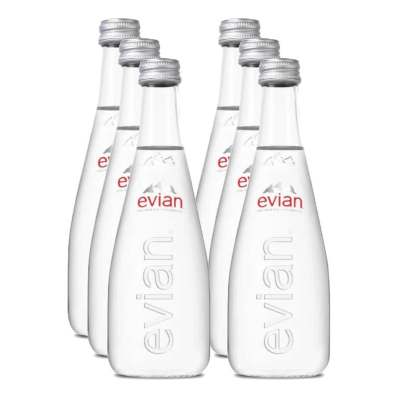 Agua Natural Mineral Evian 330ml (6 Piezas)
