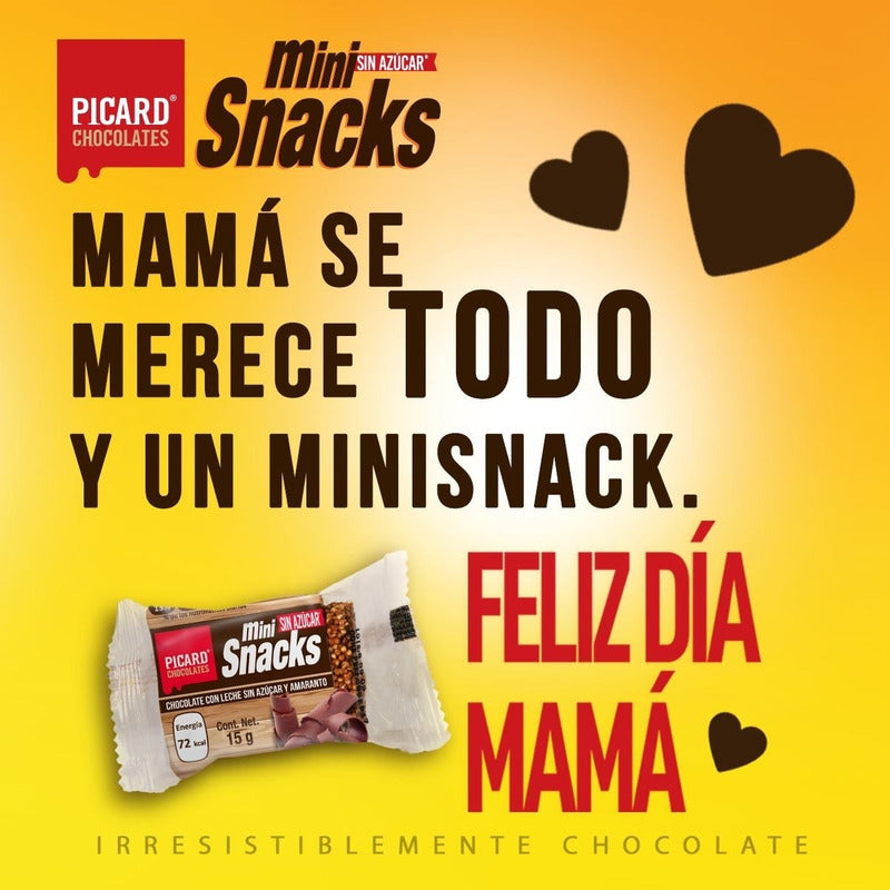 Mini Snack Chocolate /leche Sin Azúcar Y Amaranto, 180 G