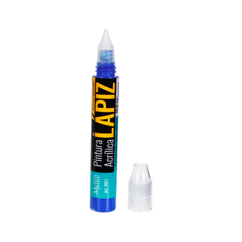 Pintura Acrílica En Lápiz Color Azul 1 Pieza De 30ml Azul