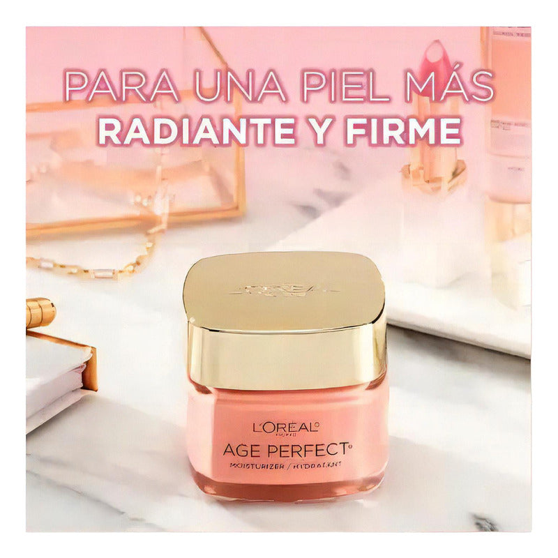 Crema Facial L'oréal Age Perfect Con Efecto Hidratante Y Tono Rosado Para Todo Tipo De Piel