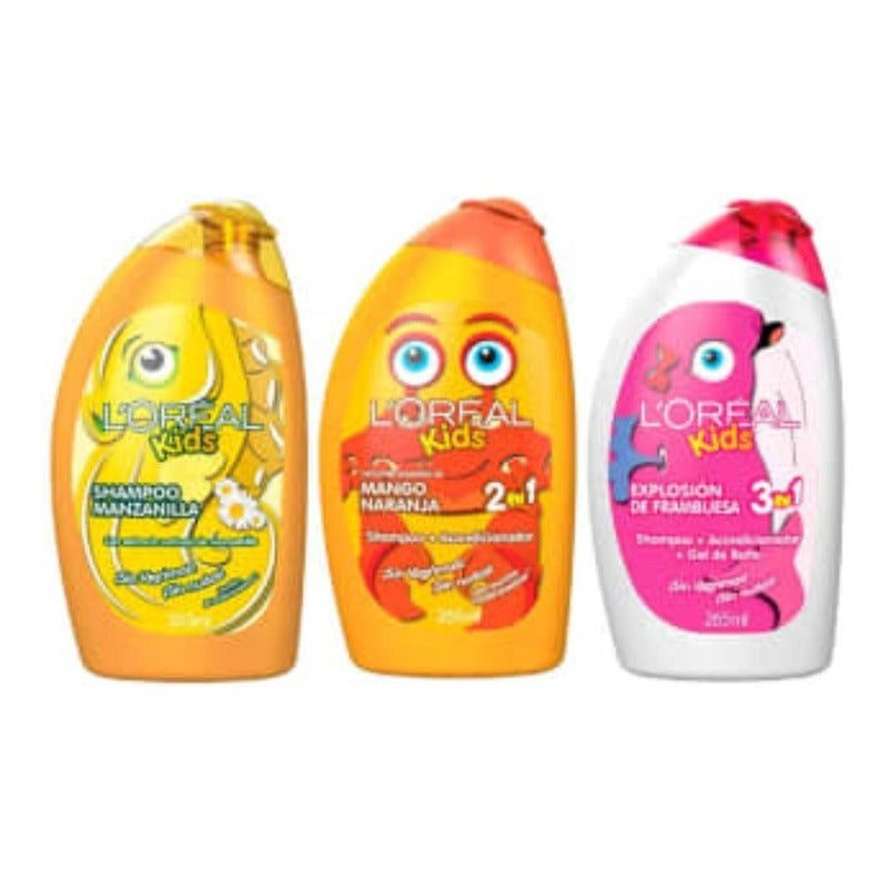 Shampoo L'oréal Kids 3 Pzas De 265 Ml C/u