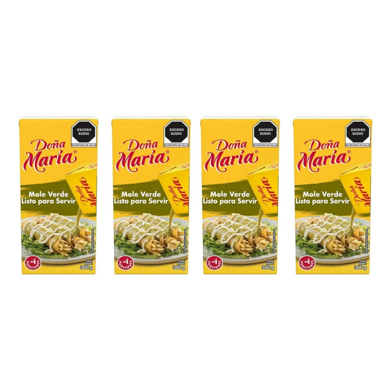 Mole Doña María Verde Listo Para Servir 360g (4 Cajas)
