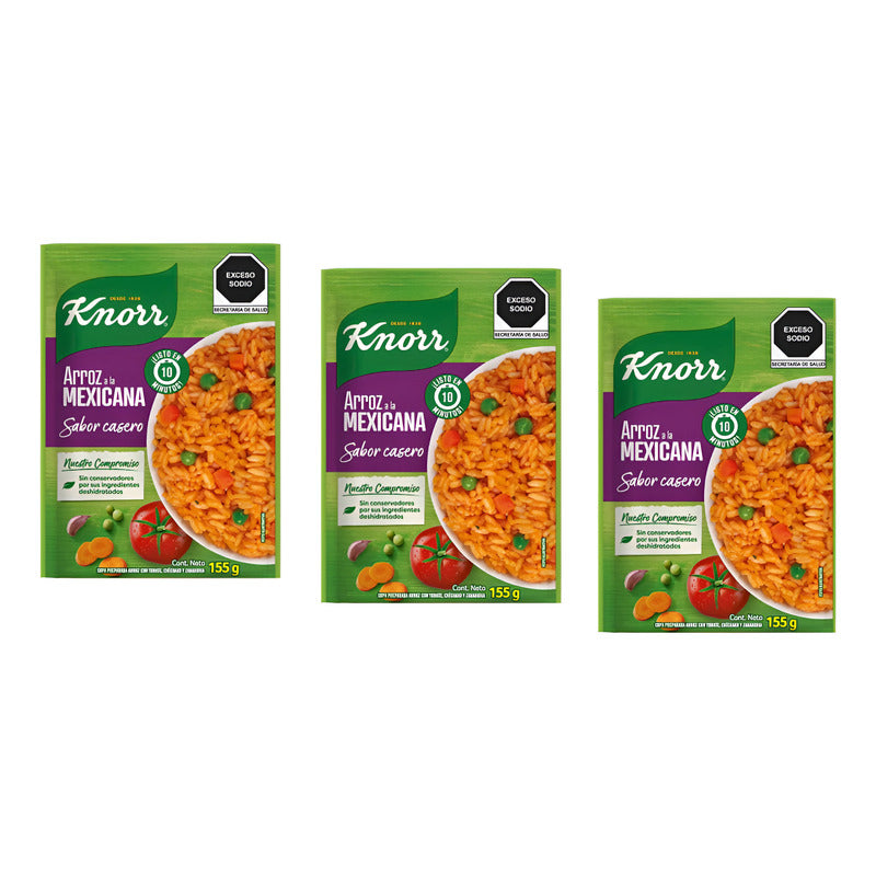Arroz A La Mexicana En Sobre Knorr 155 G (3 Piezas)