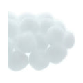 Mercería Pom Poms De 25mm Color Blanco 2 Paquetes De 100pz