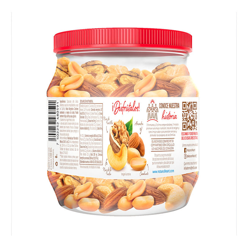 Frasco Nature's Heart Go! Nuts Con Nueces Variadas De 450g