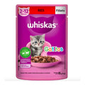 Alimento Gato Whiskas Gatitos Fillets Res 85gr (12 Sobres)