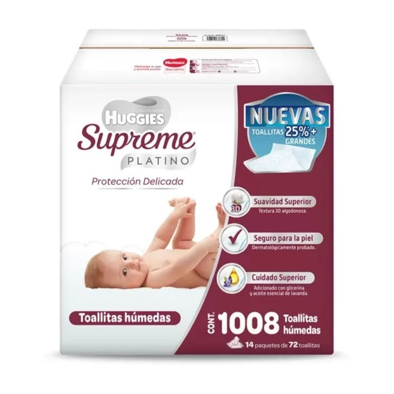 Huggies Supreme Platino Toallitas Húmedas Para Bebe 1008pzas