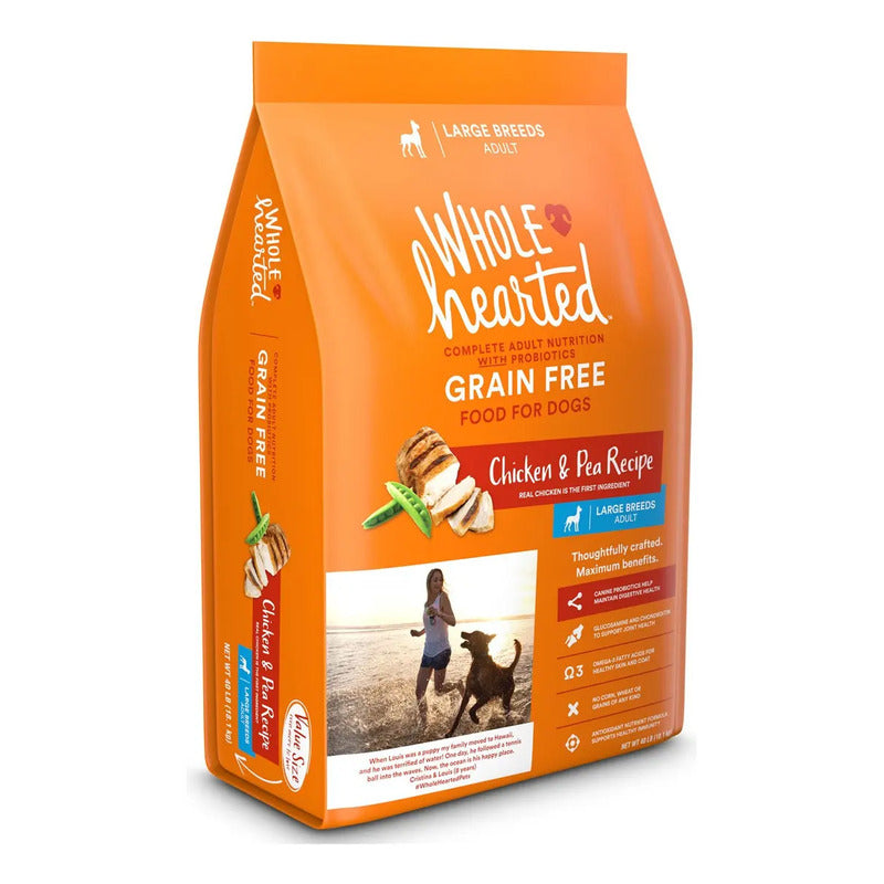 Wholehearted Alimento Perro Adulto Raza Grande Grain Free Pollo 18kg