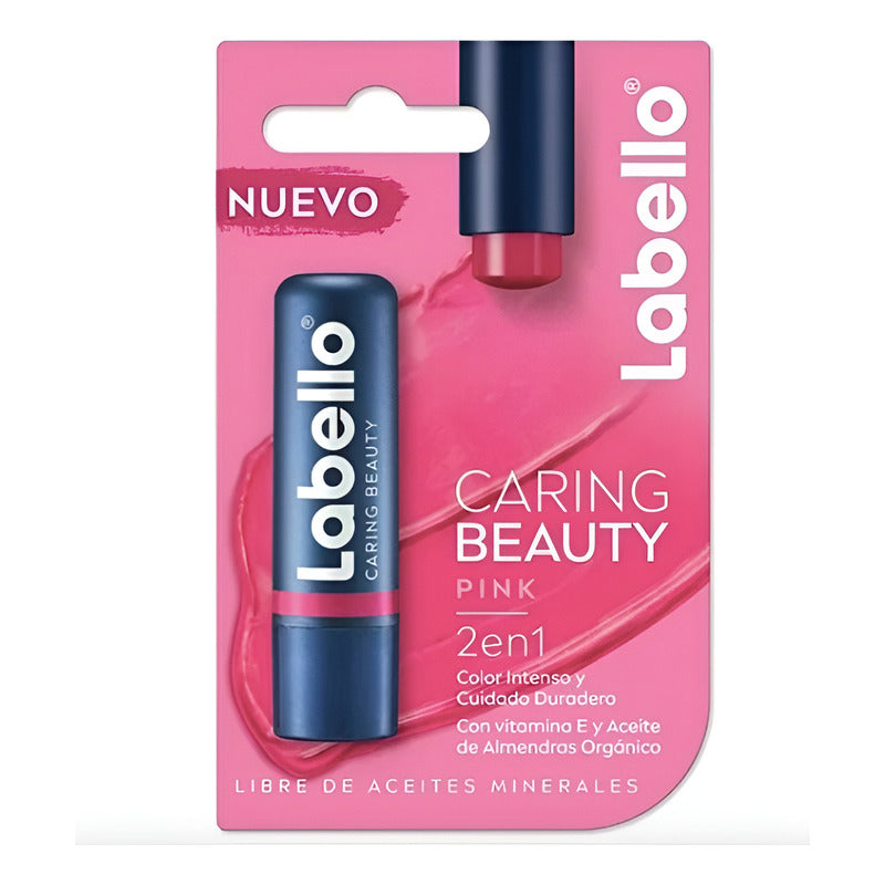 Bálsamo Labial Labello Caring Beauty Pink 2 Piezas De 4.8gr