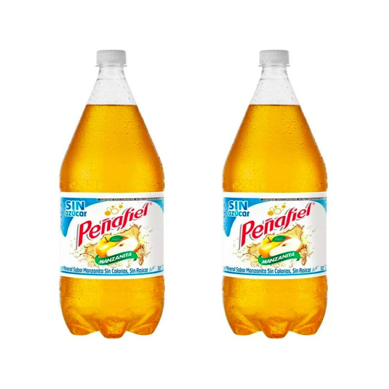 Agua Peñafiel Sin Azúcar Sabor Manzanita 12 Pzas De 2 Litros