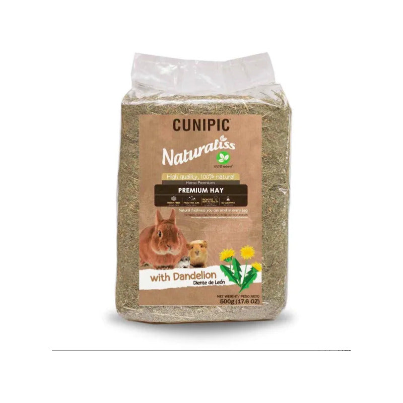 Heno Con Diente De León Para Pequeños Mascotas, 500 G