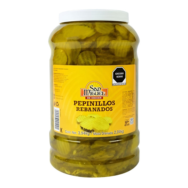 Pepinillo Agrio San Miguel Ondulado Y Rebanado 3.94 Kg