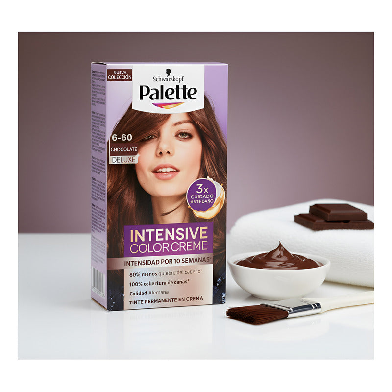 Tinte Para Cabello Palette 6-60 Chocolate Delux 2 Pz De 50ml 6-60 Chocolate Deluxe