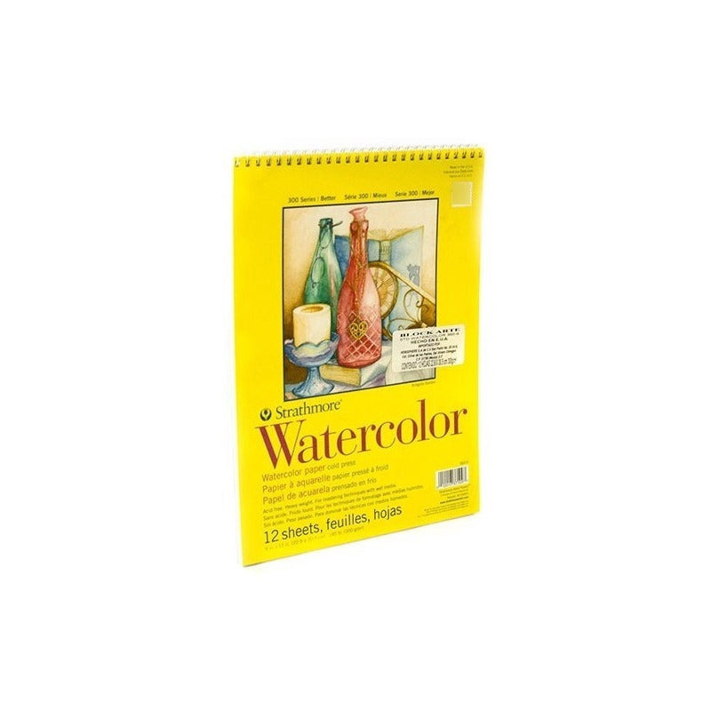 Block Watercolor Strathmore 23 X 30 Cm De 12 Hojas