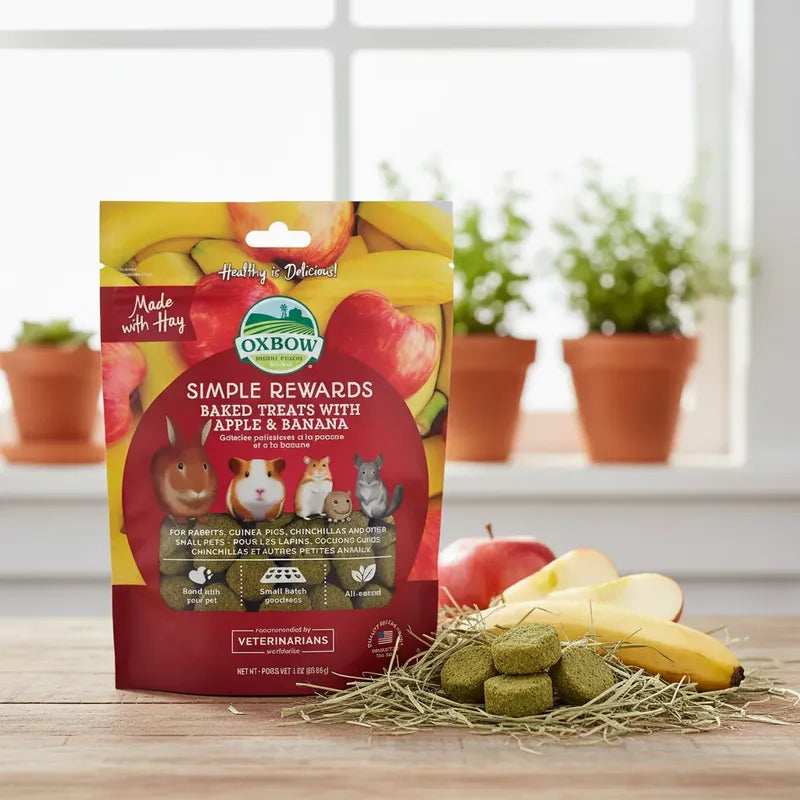 Premios De Manzana Y Plátano Para Pequeños Mamíferos, 85 G