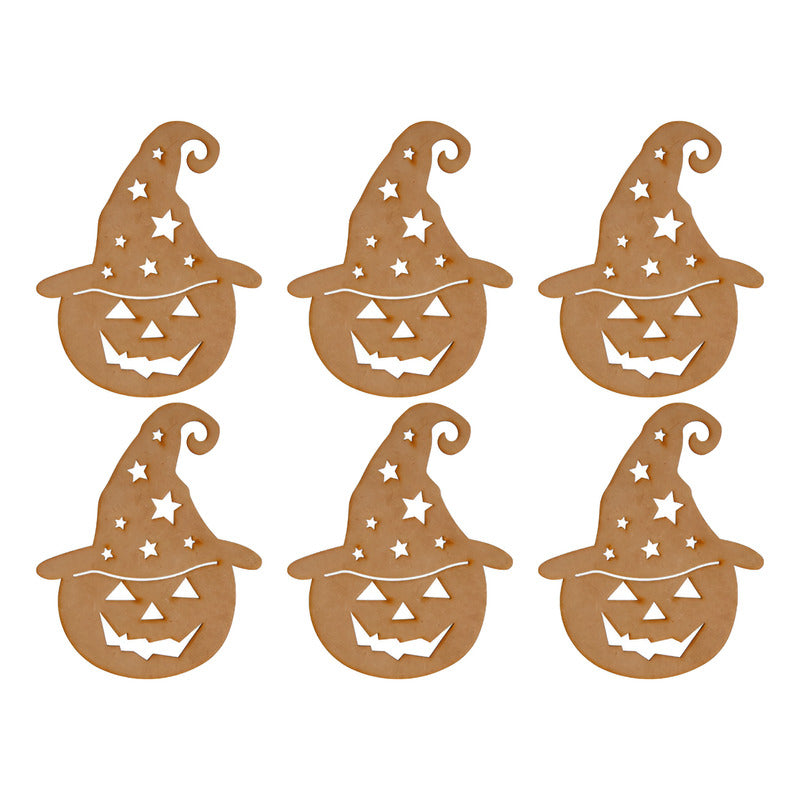 Halloween Figurita Decorativa Calabaza Bruja De 12cm 6pz