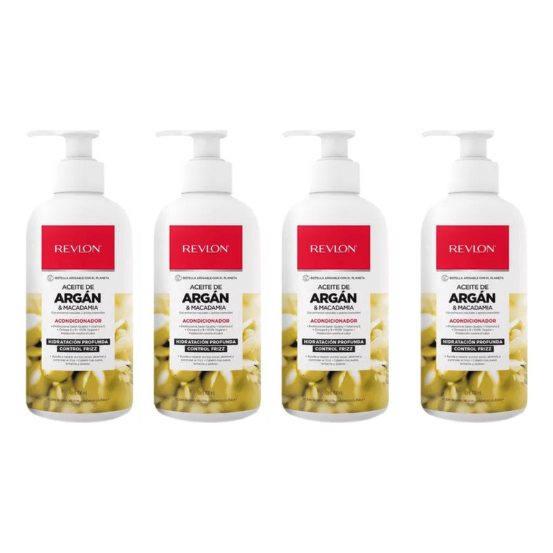 Acondicionador Revlon Aceite Argán & Macadamia 700ml (4pzs)