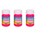 Pintura Acrílica Alta Calidad Color Frambuesa 3 Pz De 35ml Frambuesa