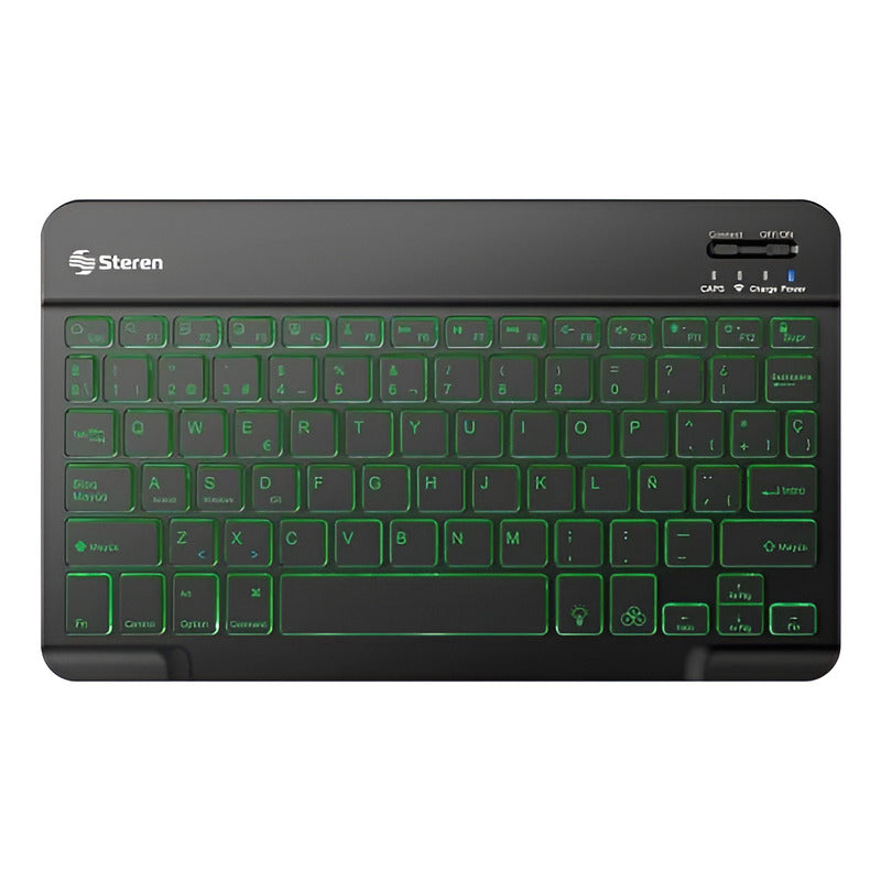 Teclado Bluetooth Recargable Con Iluminación Multicolor Multicolor
