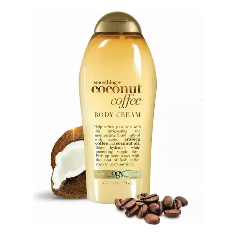 Ogx Crema Corporal Suavizante Con Coco Y Café, Fragancia Coco-café, 577ml