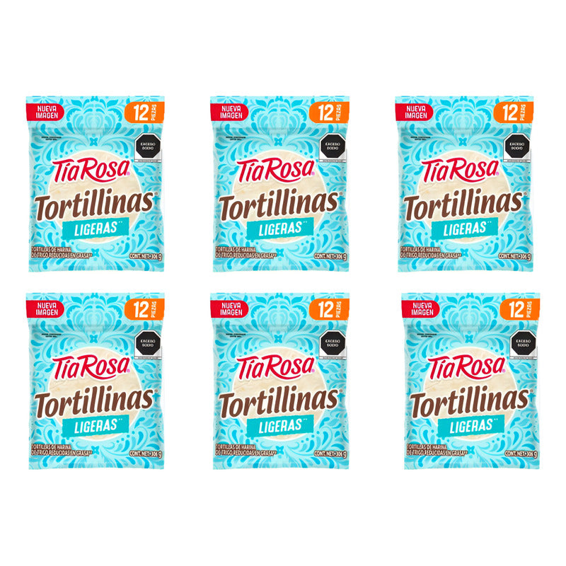 Tortillas De Harina Tía Rosa Tortillinas Ligeras 6pz De 306g