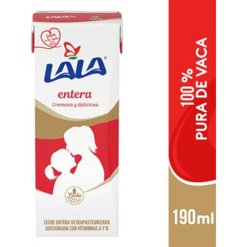 Leche Lala Entera De 190ml (12piezas)