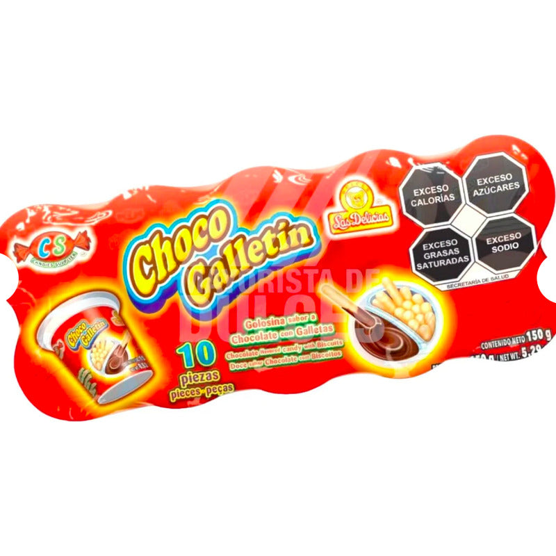 Golosina Choco Galletin Las Delicias 1 Paquete Con 10 Pzs