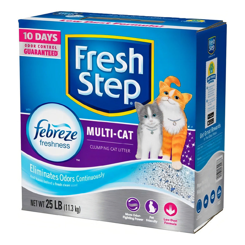 Arena Para Gato Fresh Step Multi Cat Con Febreze 25 Lb