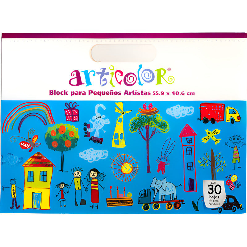 Block Papel Periódico Articolor 55.9x40.6cm 30 Hojas (2pzs) Color Multicolor