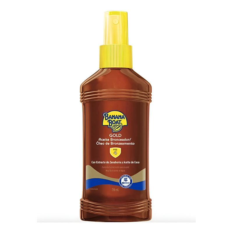 Banana Boat Gold Aceite Bronceador Fps 4/ 3 Piezas De 236ml