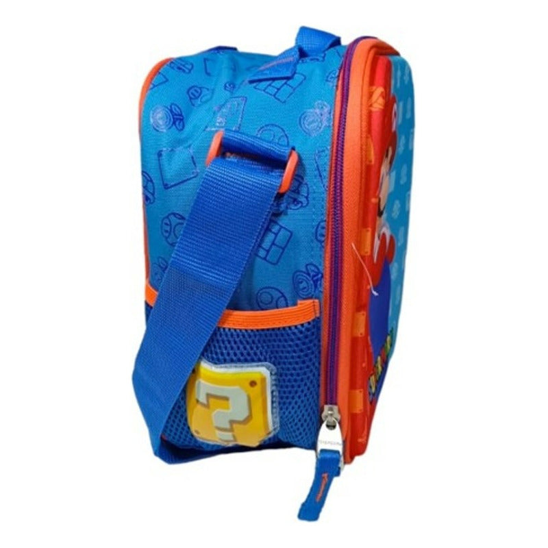 Lonchera Escolar Mario Bros Dulp Mb66079-9 Color Azul