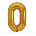 Globo Jumbo Número 0 Color Dorado De 1.07m 1 Pieza Dorado
