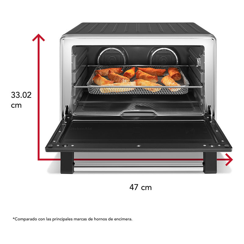 Kitchenaid Horno Eléctrico Con Airfry 12 Funciones Negro