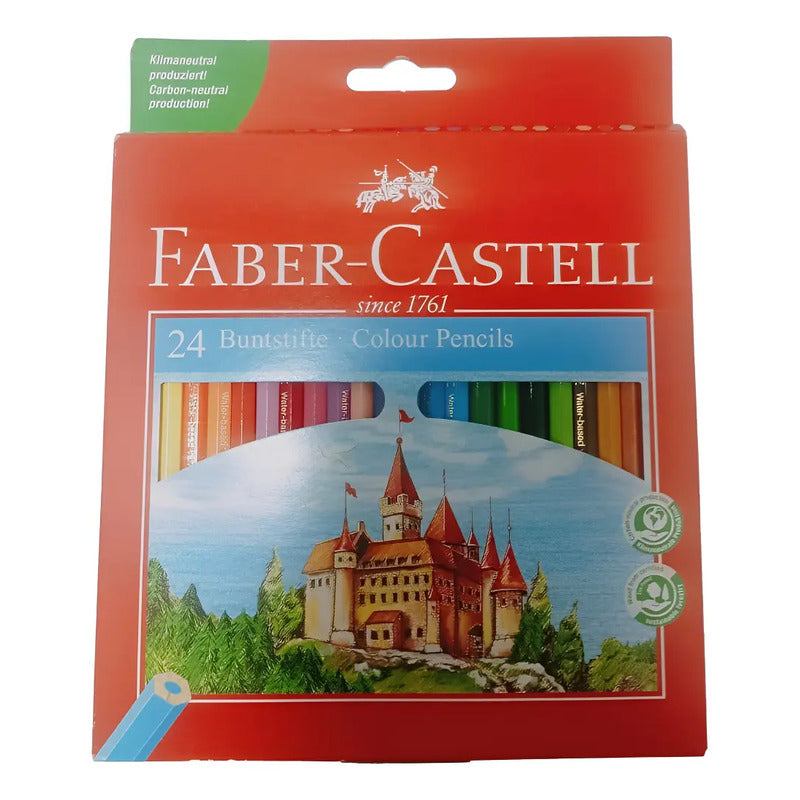 Lápices De Colores Faber-castell Hexagonal De 24 Piezas Varios