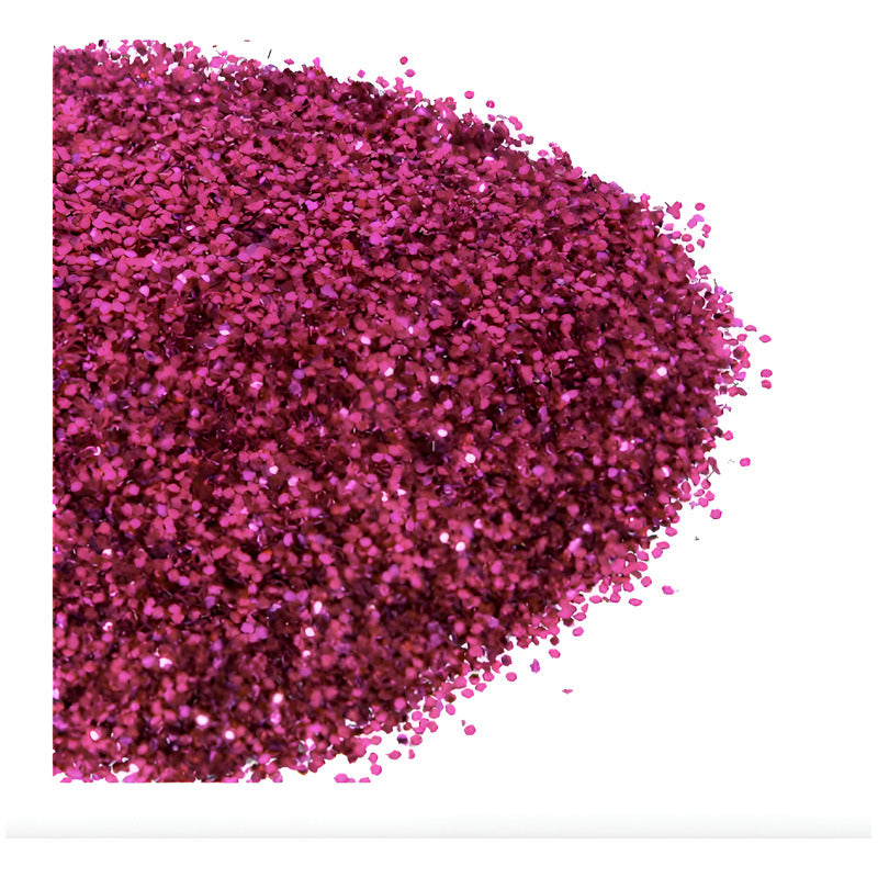 Diamantina #2 Color Fiusha Metalico De 0.6mm 3 Piezas De 50g Fucsia