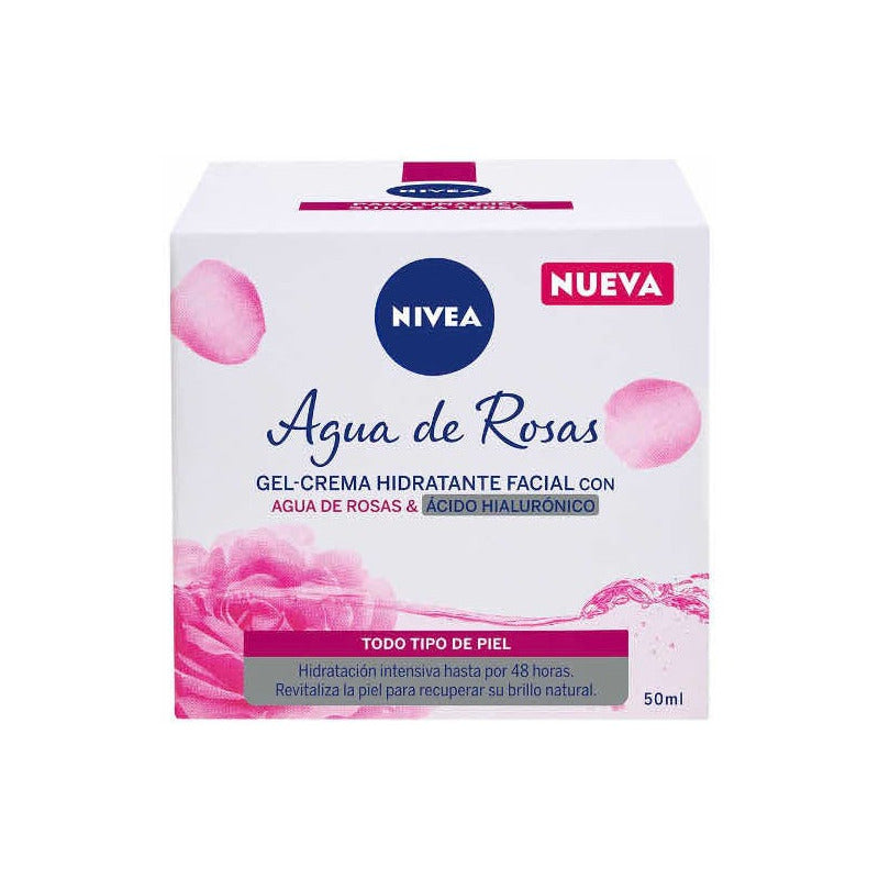 Gel Crema Facial Nivea Con Agua De Rosas 2 Pzas 50ml C/u