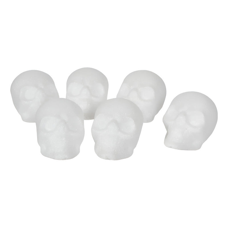 Craneos Diamantados Color Blanco De 5.5 X 4.5 X 7cm 6pz