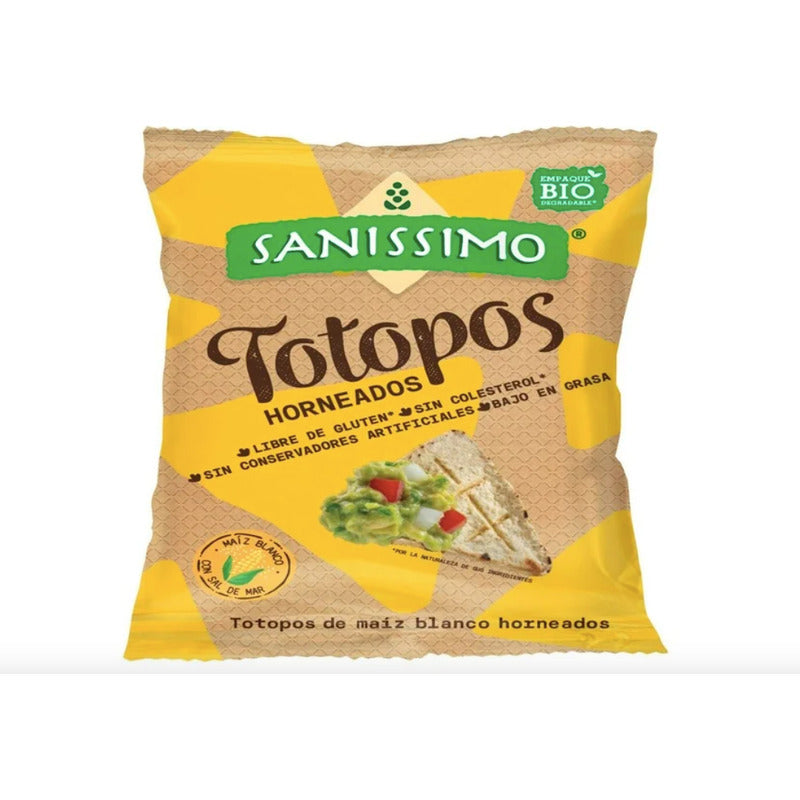 Totopos De Maíz Blanco Sanissimo 4 Piezas De 200gr