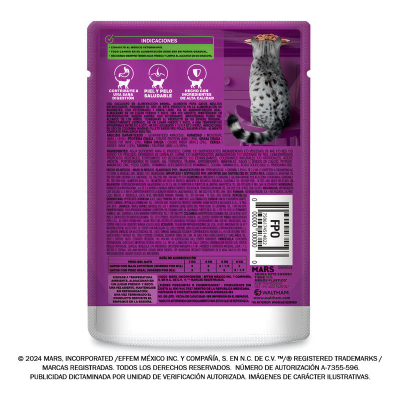 Whiskas Sobres Gato Adulto Esterilizado Res (24 Sobres)