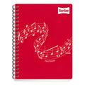 Cuad Prof Scribe Espiral Doble Clásico Mixto 100hojas (4pzs) Multicolor