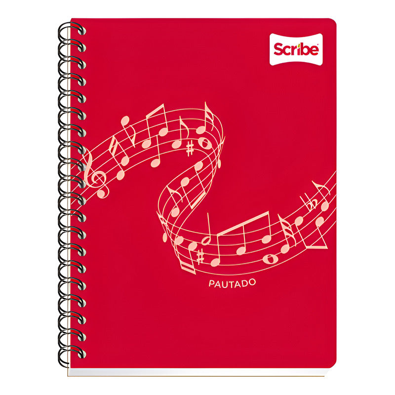 Cuad Prof Scribe Espiral Doble Clásico Mixto 100hojas (4pzs) Multicolor
