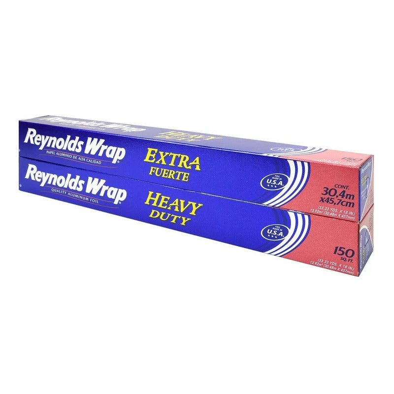Papel Aluminio Reynolds Extra Fuerte De 30.4mx45.7cm (2pzas)