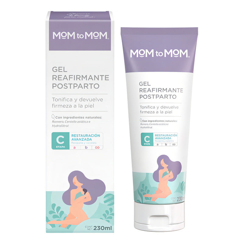 Mom To Mom Etapa C Gel Reafirmante Para Abdomen Mujer - 230ml - Con Romero Y Centella Asiática - Crema Reafirmante Corporal Para Flacidez Abdominal