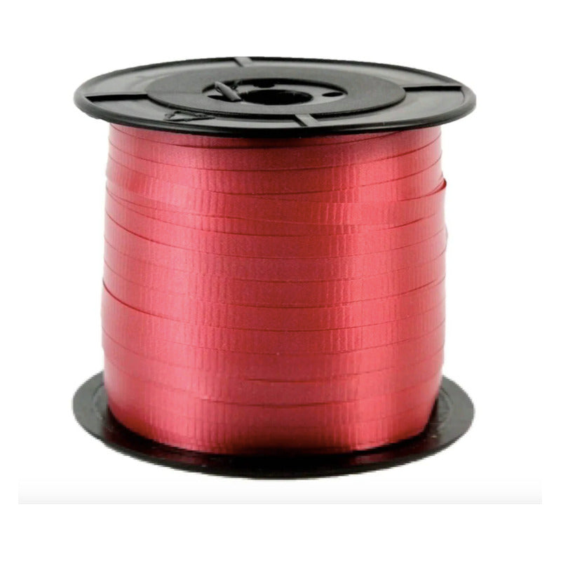 Listón Curling Color Rojo 2 Carretes De 5mm X 91m Rojo Curling
